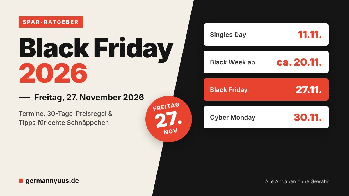 Black Friday 2026 in Deutschland: Datum, Black Week & echte Schnäppchen erkennen